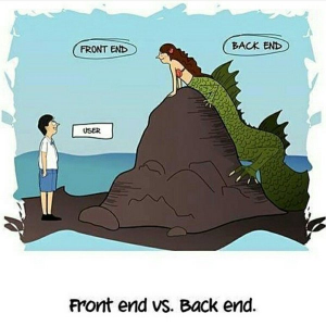 front end vs. backend